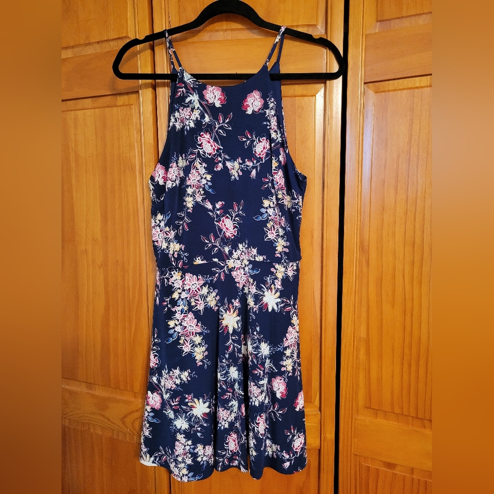 Sun dress, Medium, Navy floral